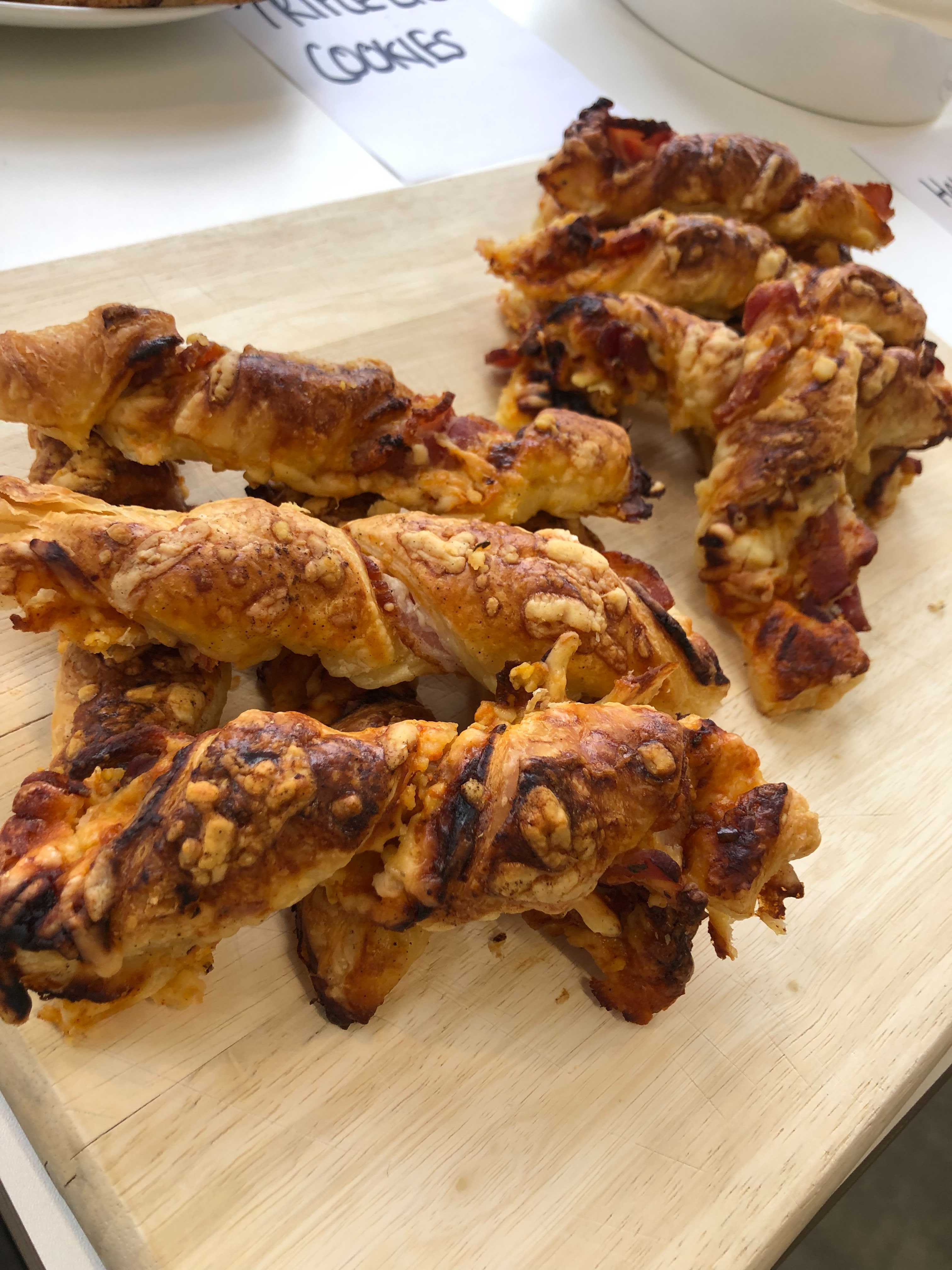 bacon, cheese and honey-mustard twists