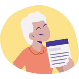 Woman holding credit report