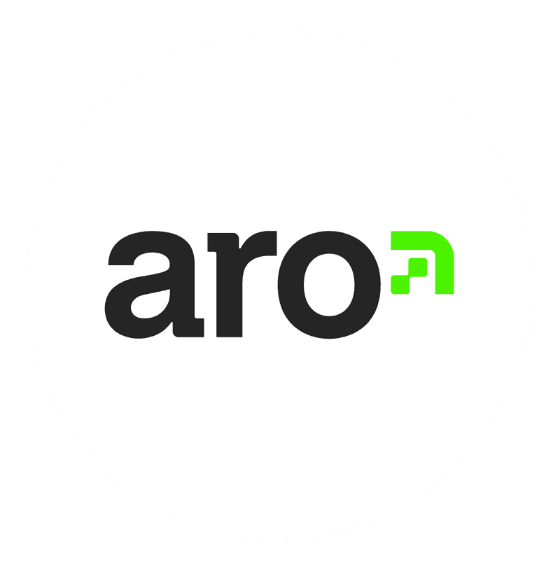 The Aro logo on a white background