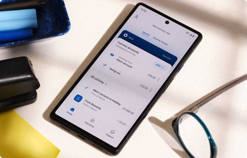 Chase app on phone