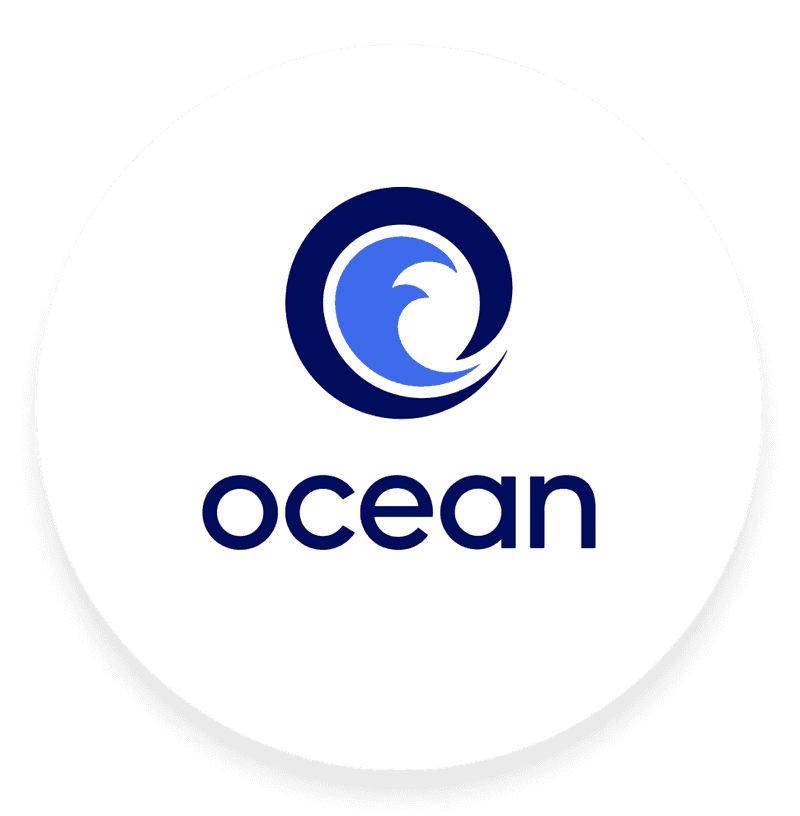 The Ocean logo on a white background