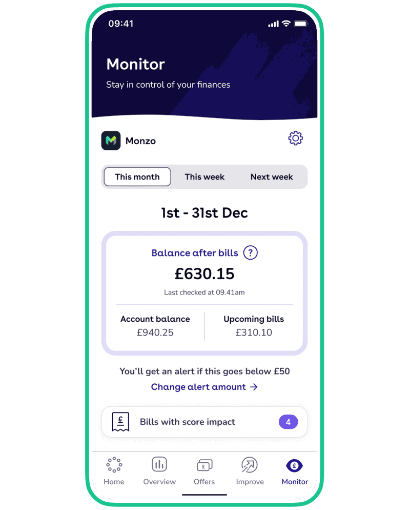 Mobile showing app in use