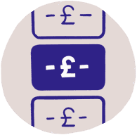 An illustration of different credit card options